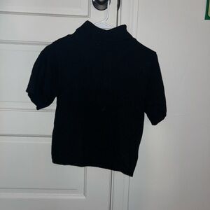 Basic Turtleneck Rayon Blend T-Shirt